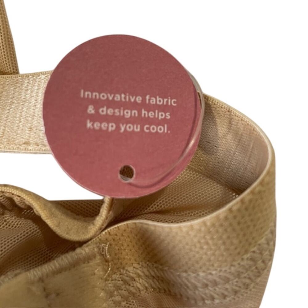 Cacique women's "Cool Bliss" bra with underwire in beige. - Picture 9 of 10